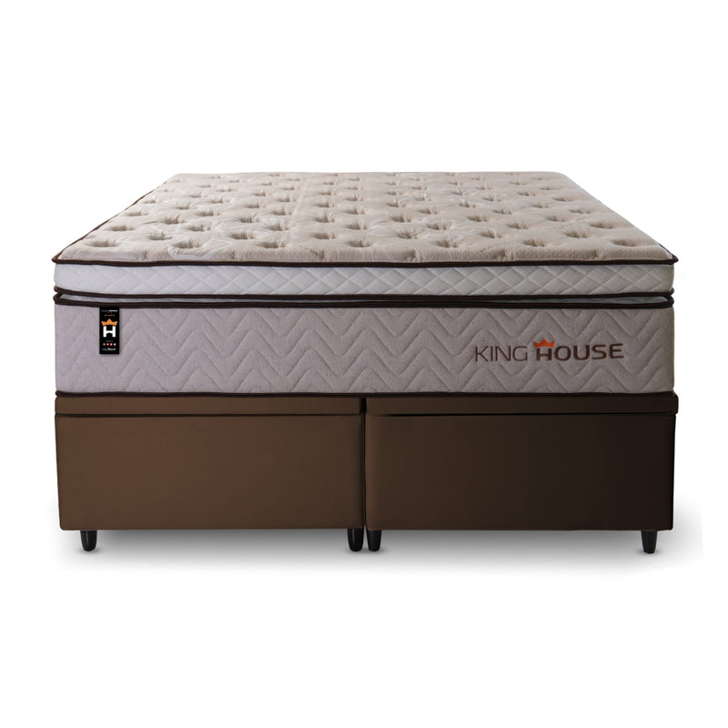 Cama Box Baú Liverpool c/ Molas Ensacadas 193x203 King House