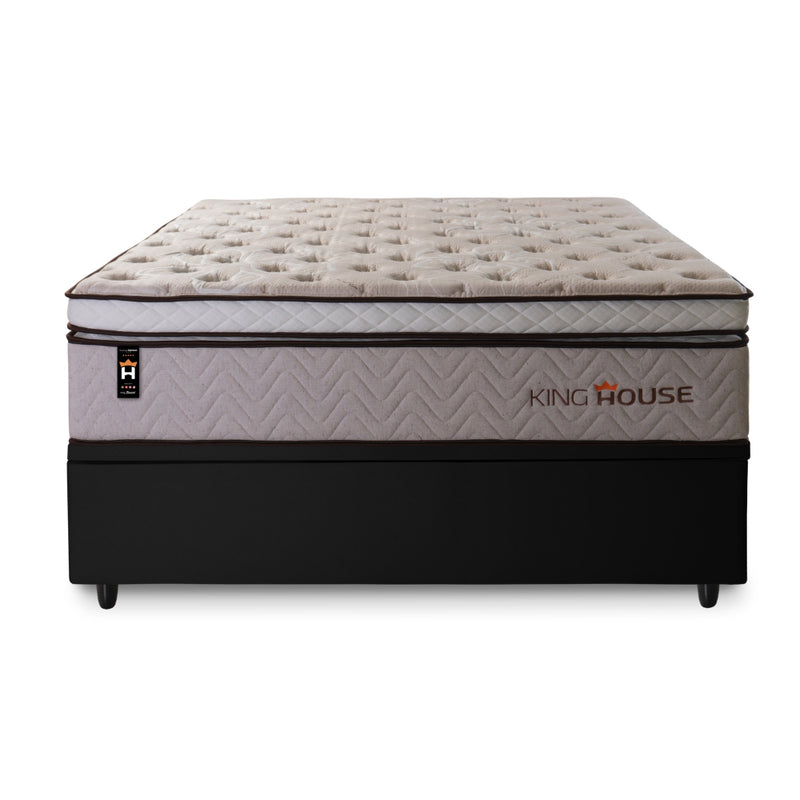 Cama Box Baú Liverpool 138x188 C/ Molas Ensacadas King House