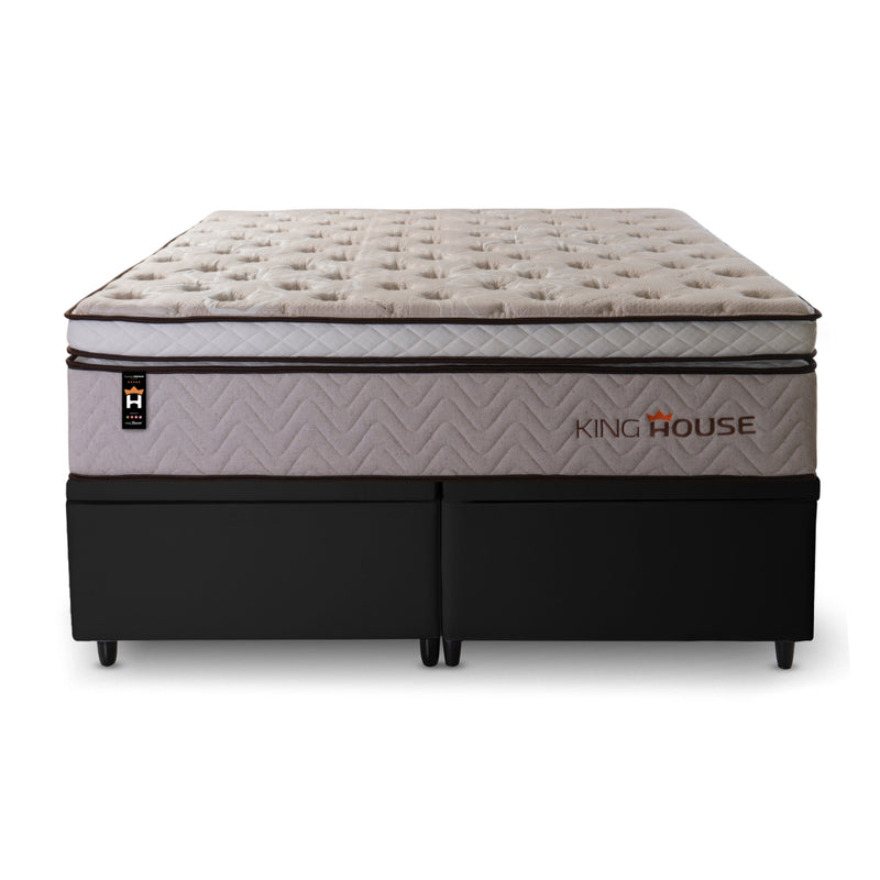 Cama Box Baú Liverpool c/ Molas Ensacadas 158x198 King House