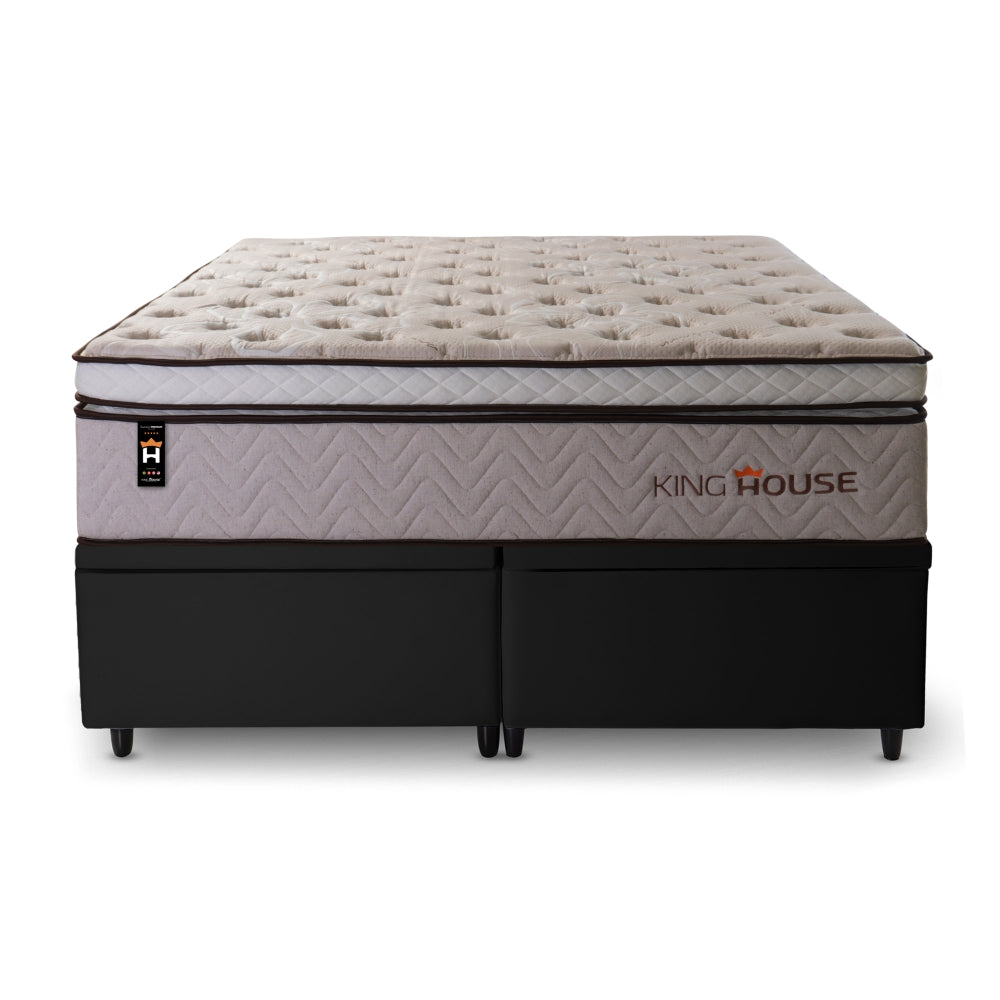 Cama Box Baú Liverpool c/ Molas Ensacadas 193x203 King House