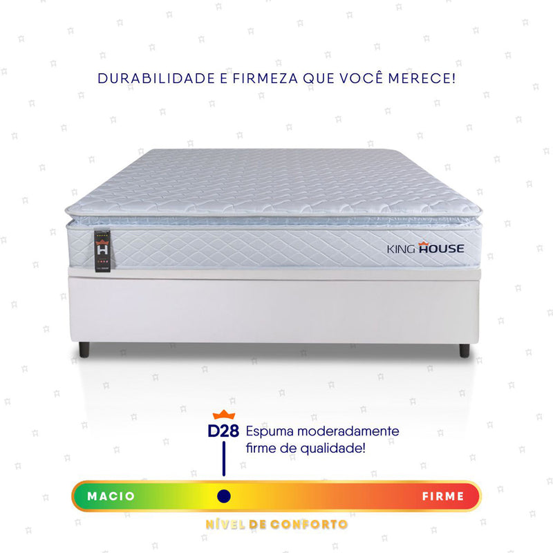 Cama Box Baú Luanda Espuma D28 Casal 138x188 King House