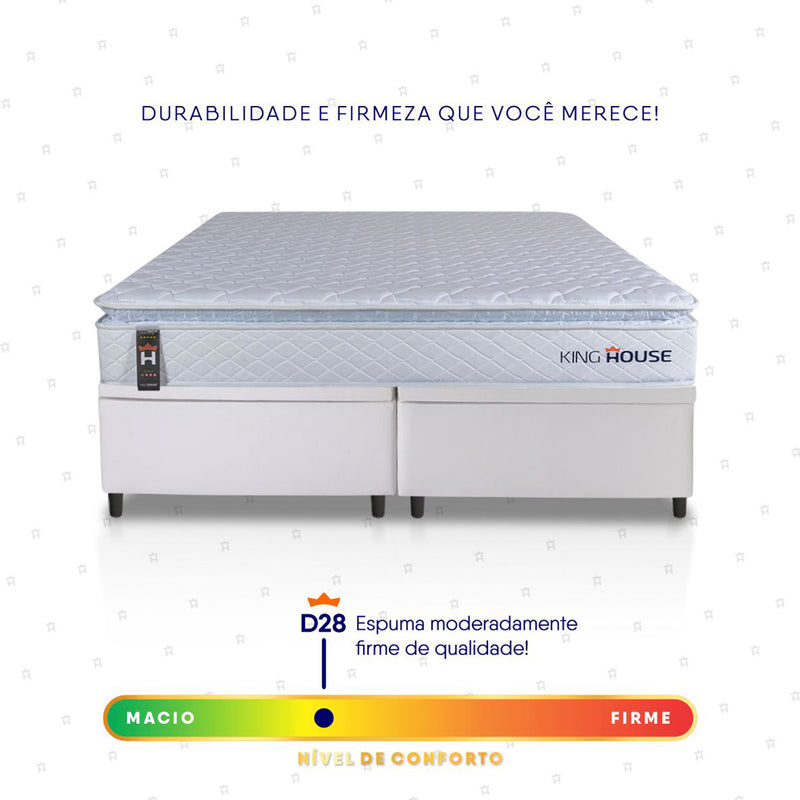 Cama Box Baú Luanda Espuma D28 Queen 158x198 King House