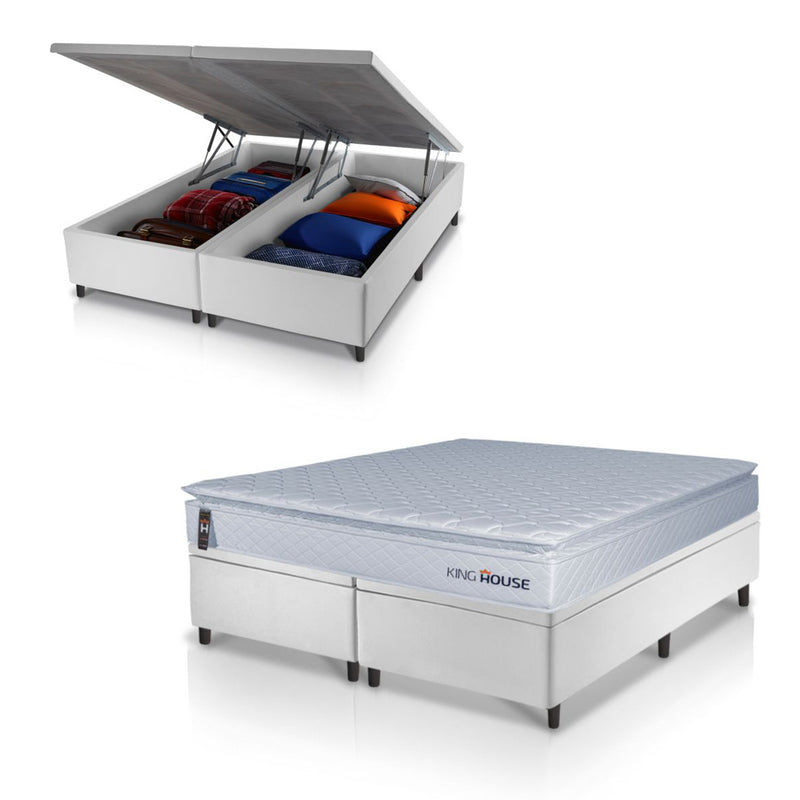 Cama Box Baú Luanda Espuma D28 Queen 158x198 King House
