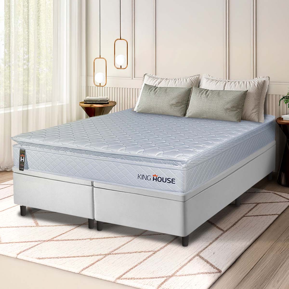 Cama Box Baú Luanda Espuma D28 King 193x203 King House