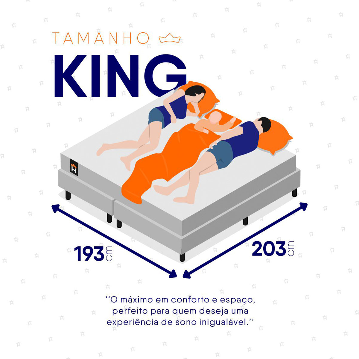Cama Box Baú Luanda Espuma D28 King 193x203 King House