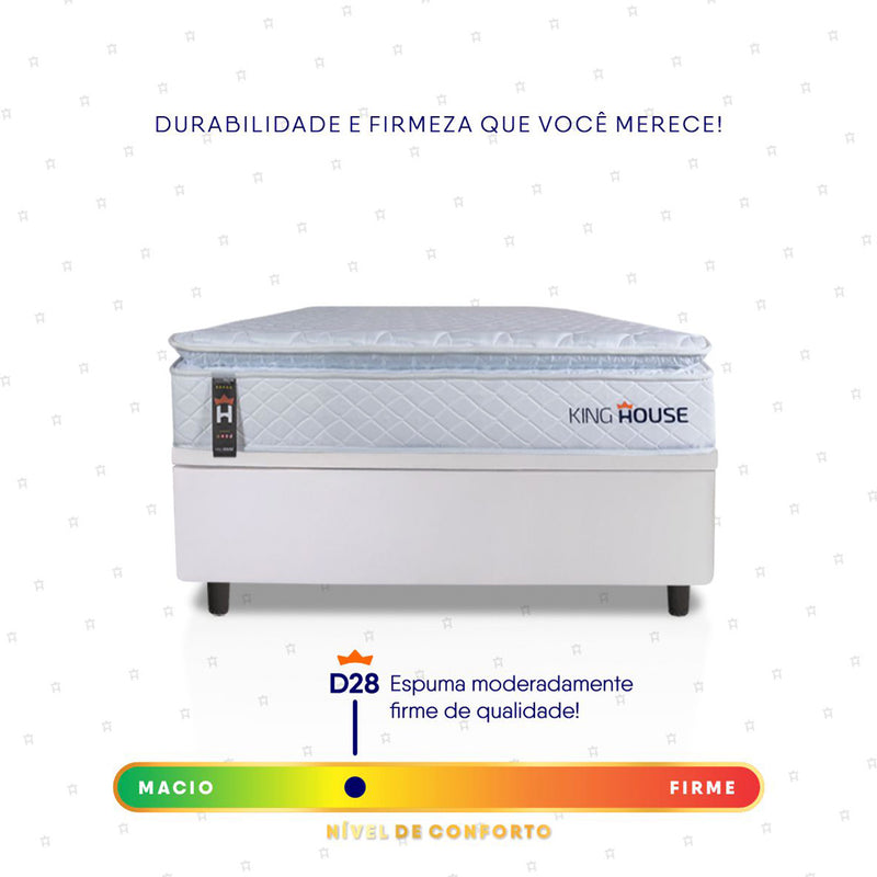 Cama Box Baú Luanda Espuma D28 Solteiro 88x188 King House