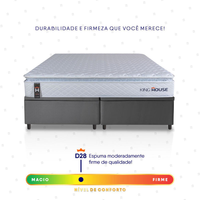Cama Box Baú Luanda Espuma D28 Queen 158x198 King House
