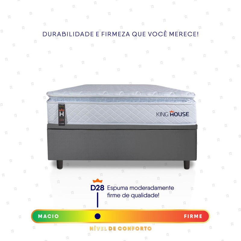 Cama Box Baú Luanda Espuma D28 Solteiro 88x188 King House