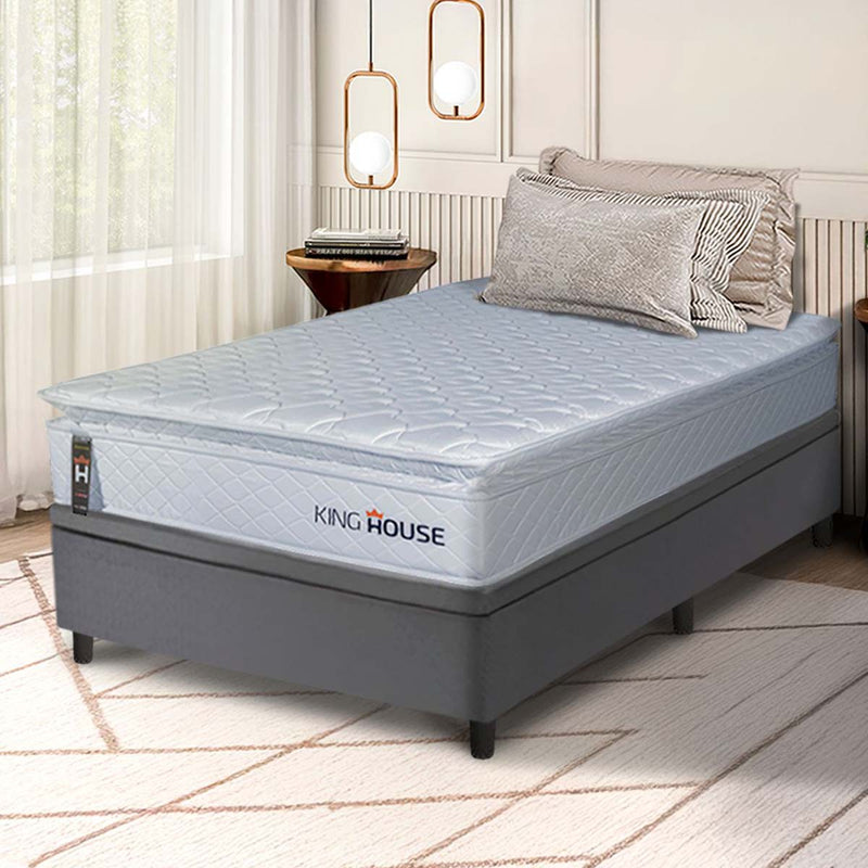 Cama Box Baú Luanda Espuma D28 Solteirão 96x203 King House