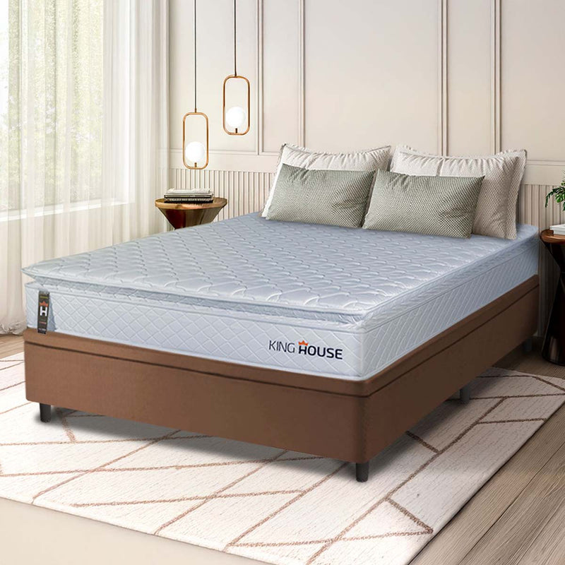 Cama Box Baú Luanda Espuma D28 Casal 138x188 King House