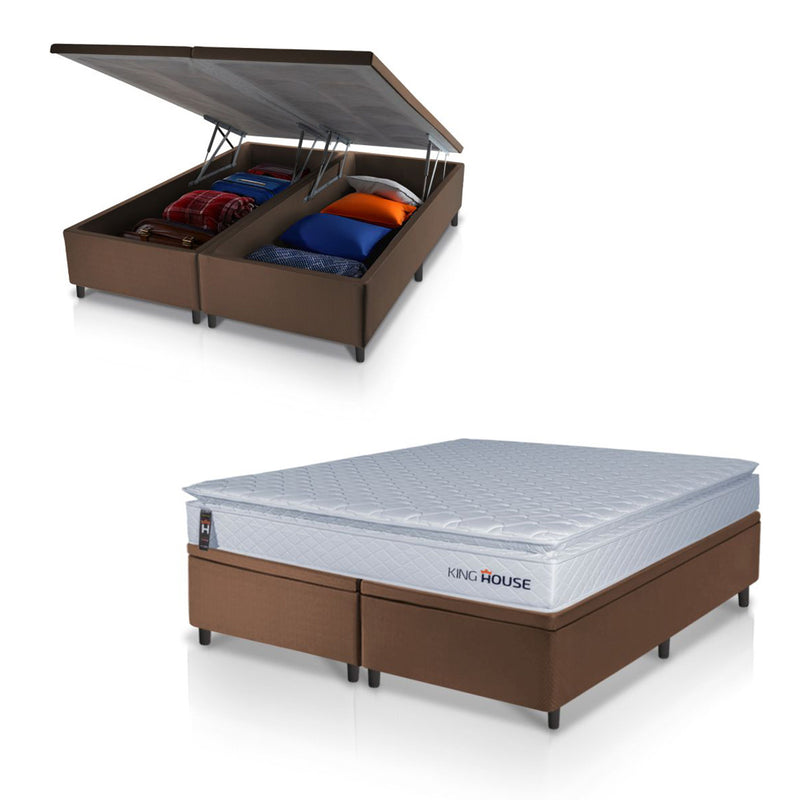 Cama Box Baú Luanda Espuma D28 Queen 158x198 King House