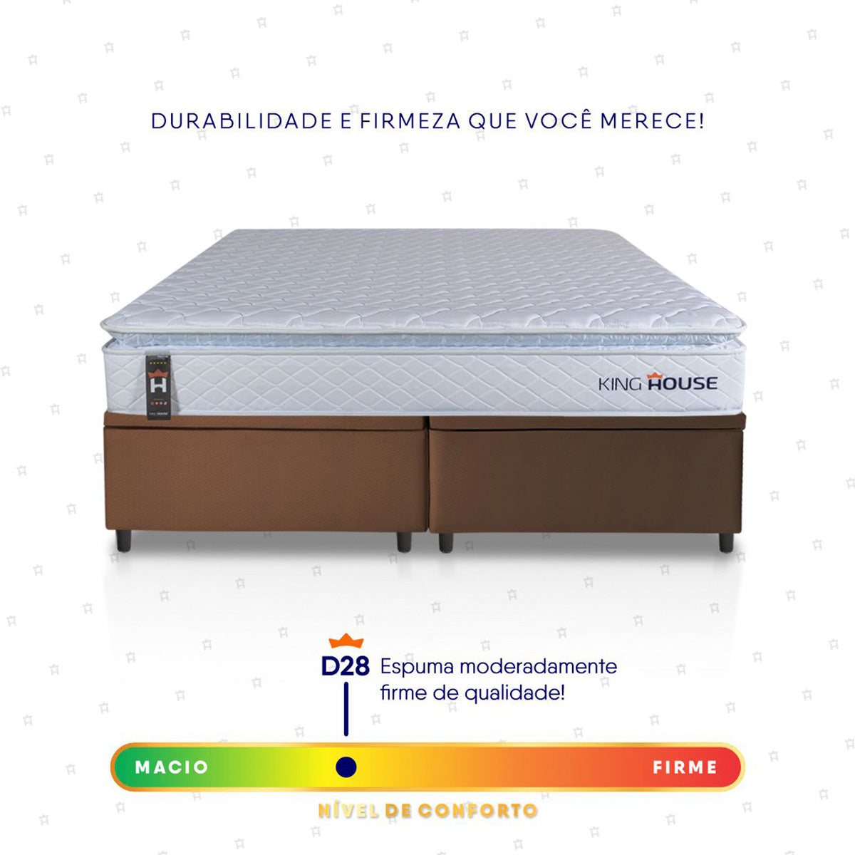 Cama Box Baú Luanda Espuma D28 King 193x203 King House