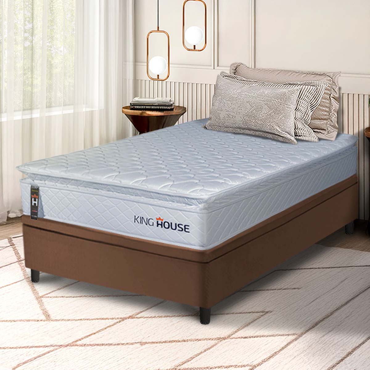 Cama Box Baú Luanda Espuma D28 Solteiro 88x188 King House