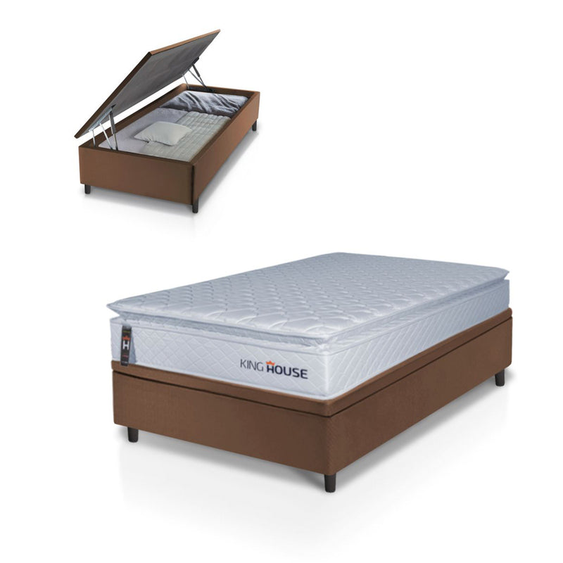 Cama Box Baú Luanda Espuma D28 Solteiro 88x188 King House