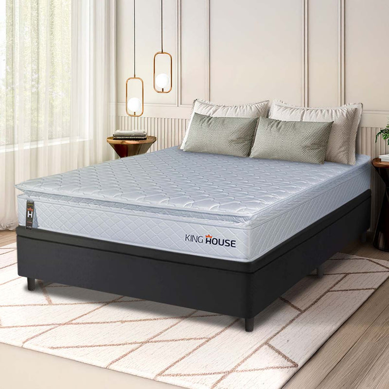 Cama Box Baú Luanda Espuma D28 Casal 138x188 King House