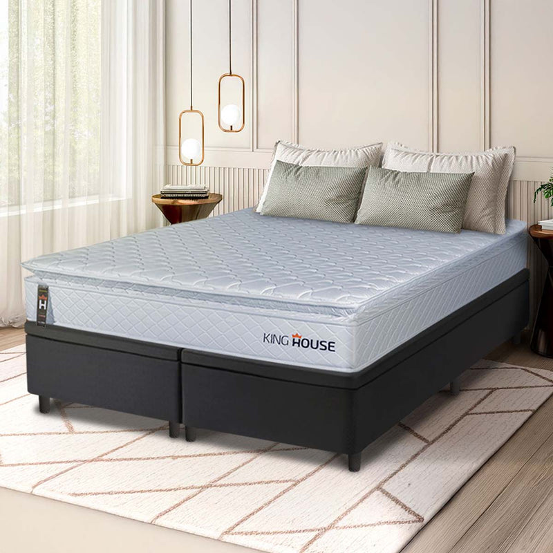 Cama Box Baú Luanda Espuma D28 Queen 158x198 King House