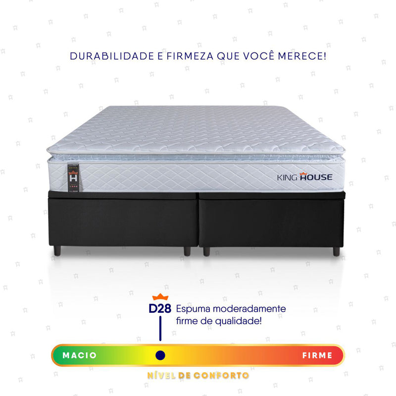 Cama Box Baú Luanda Espuma D28 Queen 158x198 King House