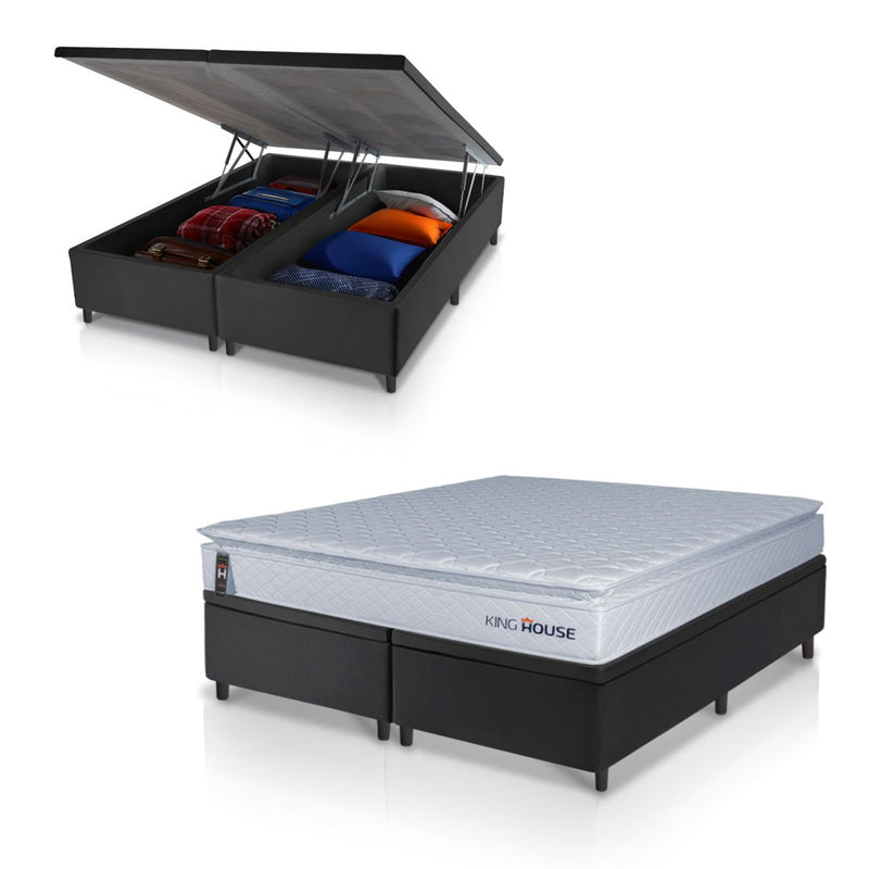 Cama Box Baú Luanda Espuma D28 Queen 158x198 King House