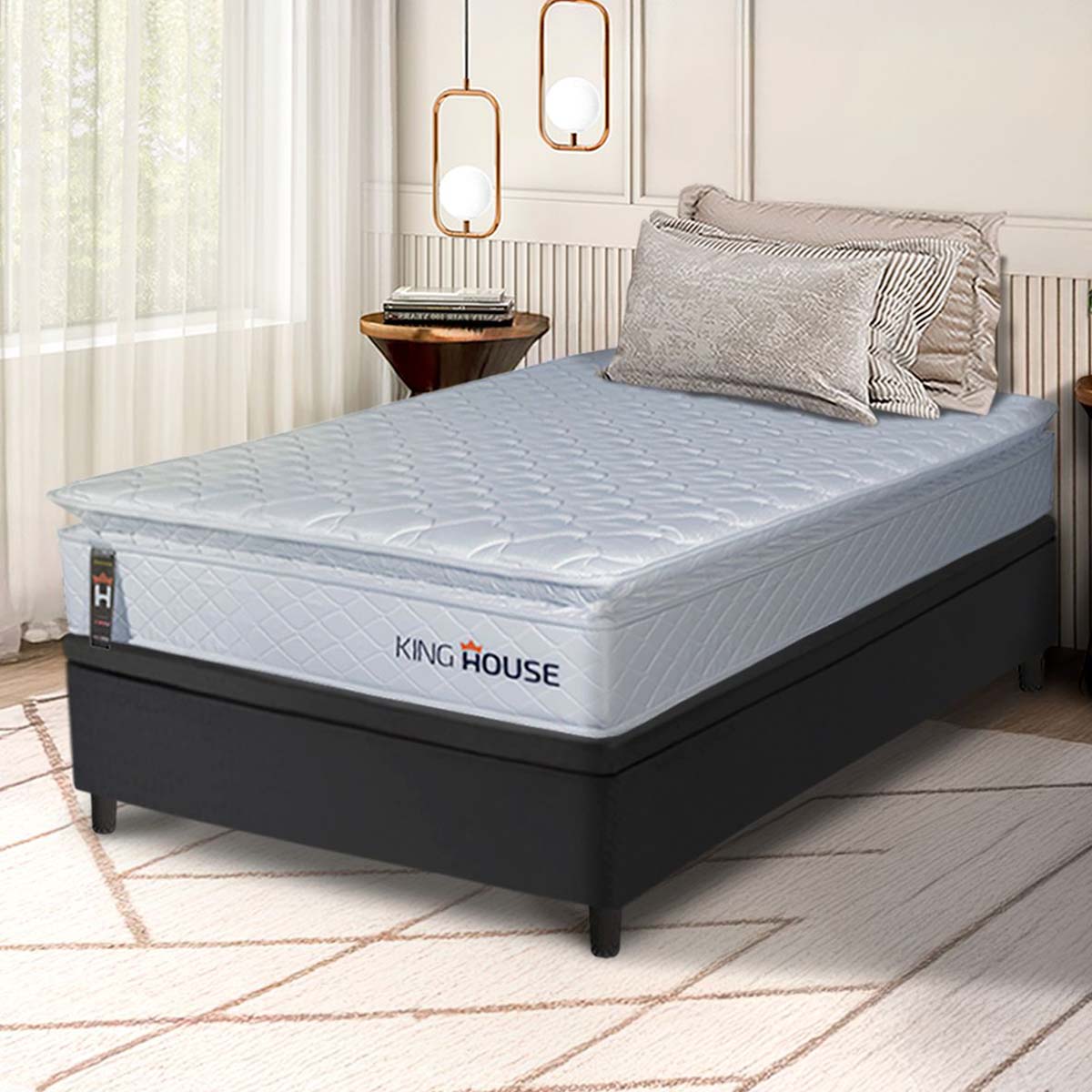 Cama Box Baú Luanda Espuma D28 Solteiro 88x188 King House