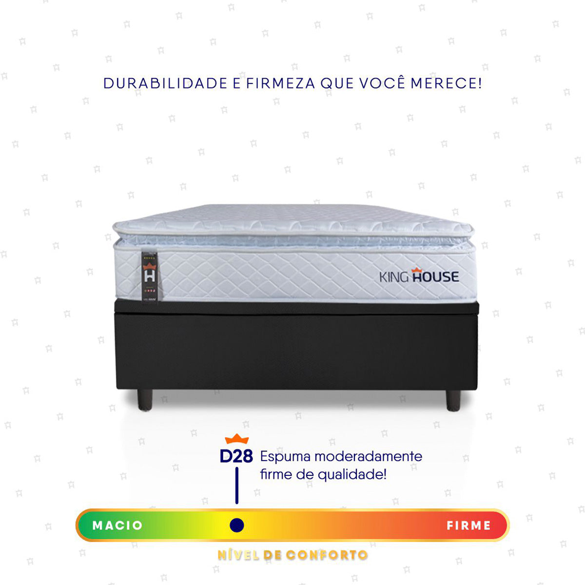 Cama Box Baú Luanda Espuma D28 Solteiro 88x188 King House