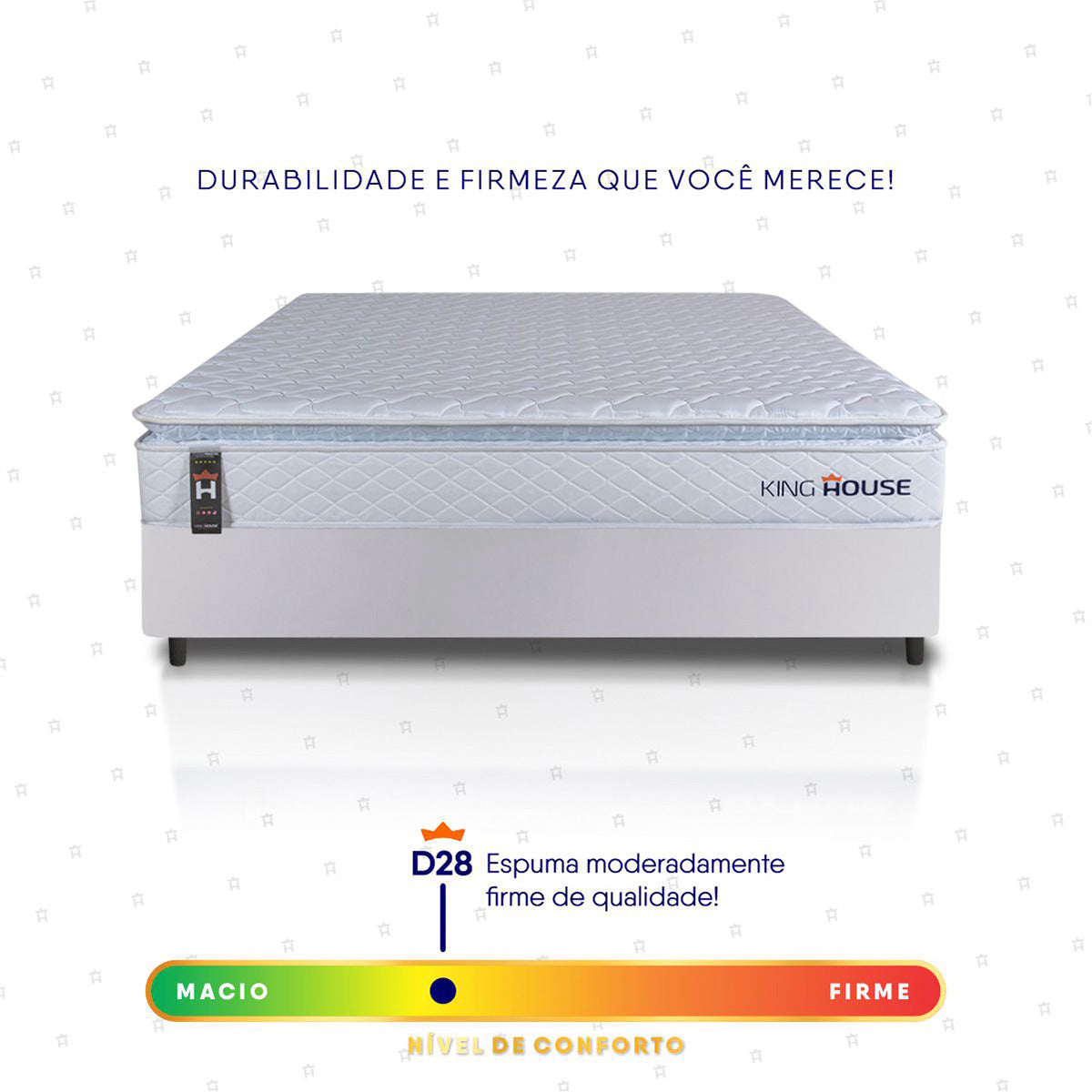 Cama Box Luanda Espuma D28 Viúva 128x188 Branco King House