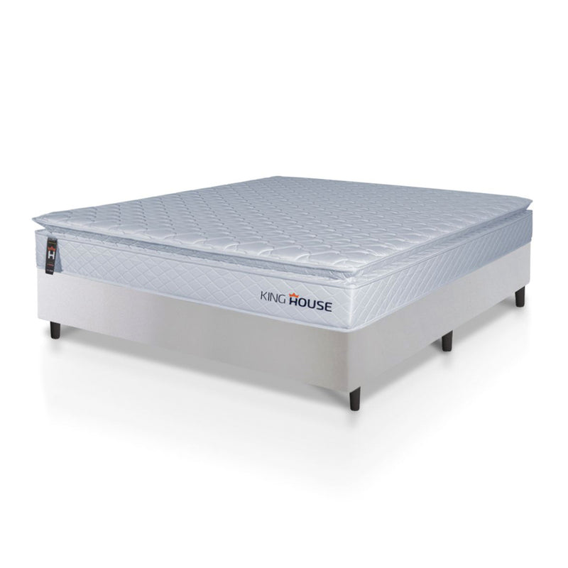 Cama Box Luanda Espuma D28 Viúva 128x188 Branco King House