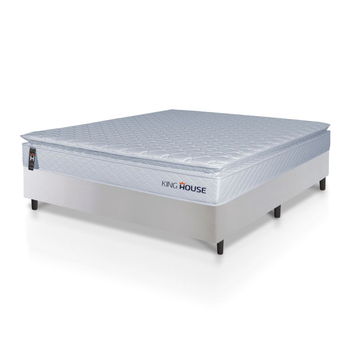 Cama Box Luanda Espuma D28 Casal 138x188 Branco King House