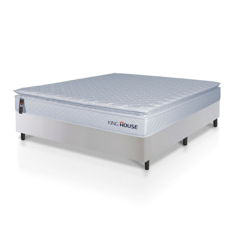 Cama Box Luanda Espuma D28 Casal 138x188 Branco King House