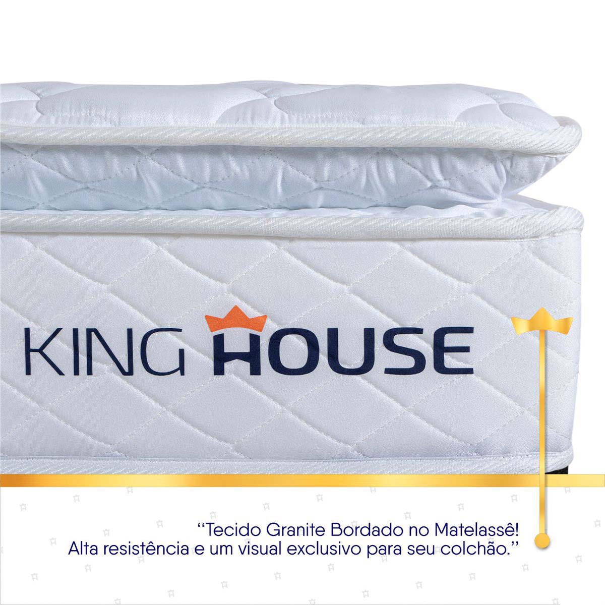 Cama Box Luanda Espuma D28 Queen 158x198 Branco King House