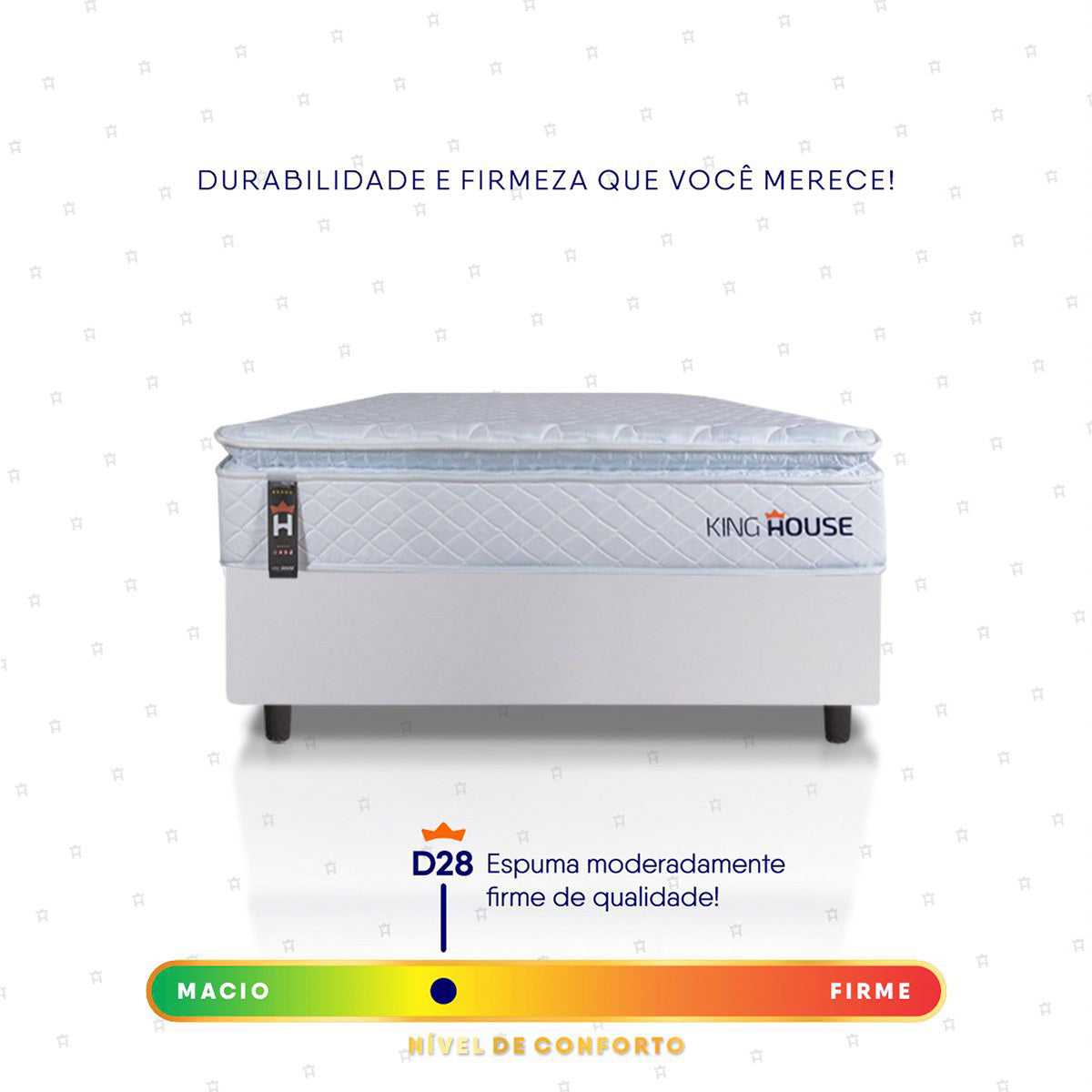 Cama Box Luanda Espuma D28 Solteiro 88x188 Branco King House