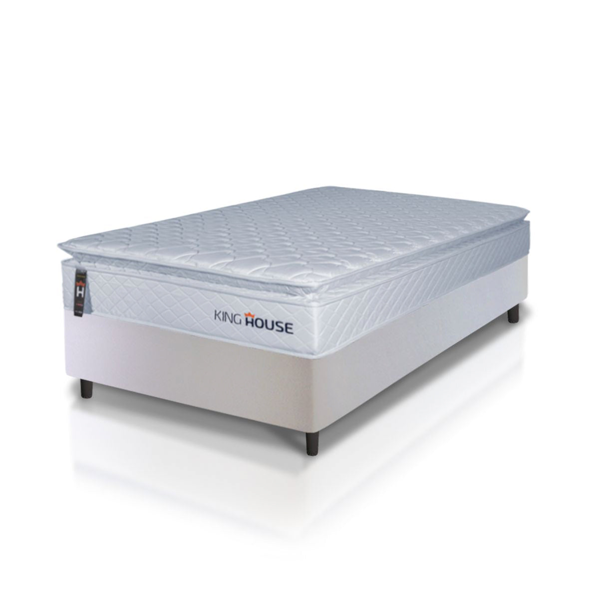 Cama Box Luanda Espuma D28 Solteiro 88x188 Branco King House
