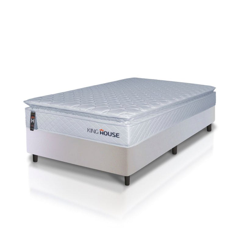 Cama Box Luanda Espuma D28 Solteiro 96x203 Branco King House