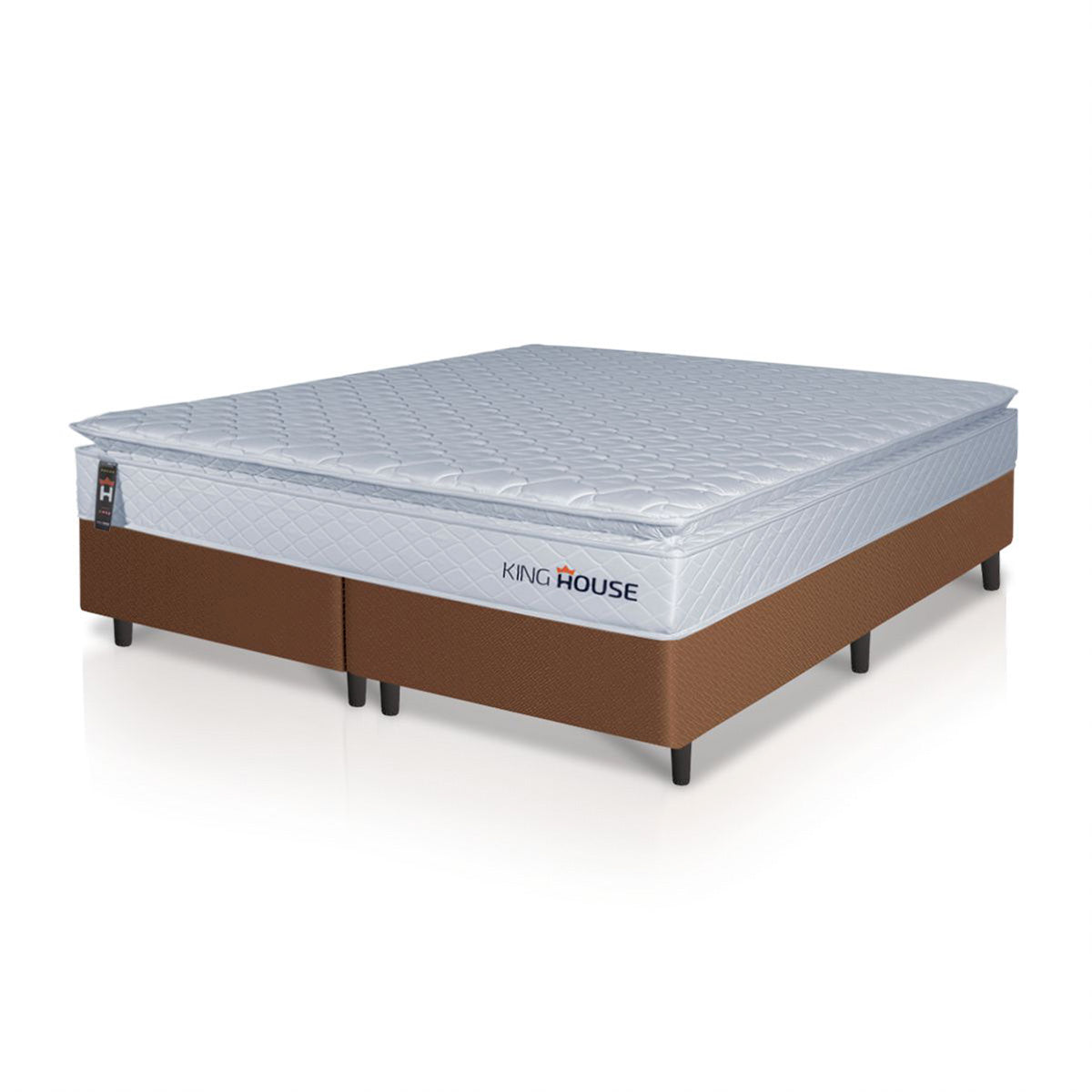 Cama Box Luanda Espuma D28 King 193x203 Marrom King House