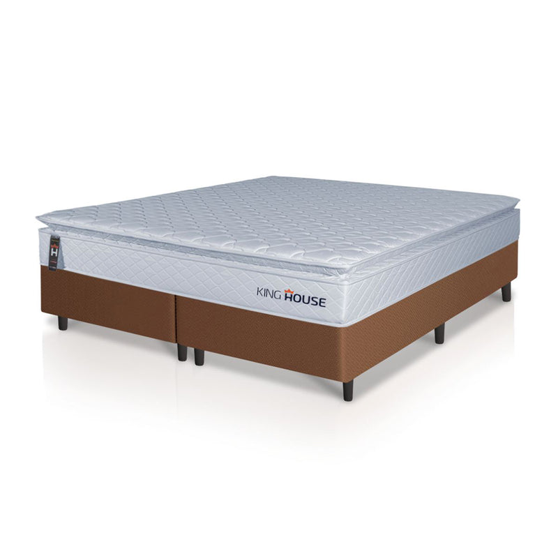 Cama Box Luanda Espuma D28 King 193x203 Marrom King House