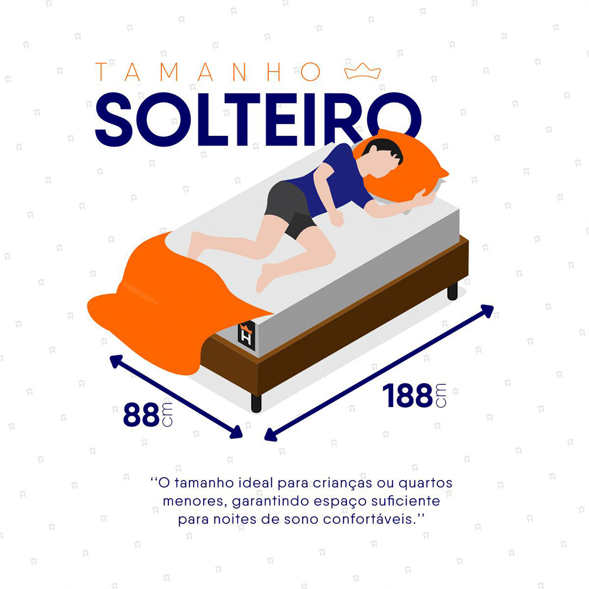 Cama Box Luanda Espuma D28 Solteiro 88x188 Marrom King House