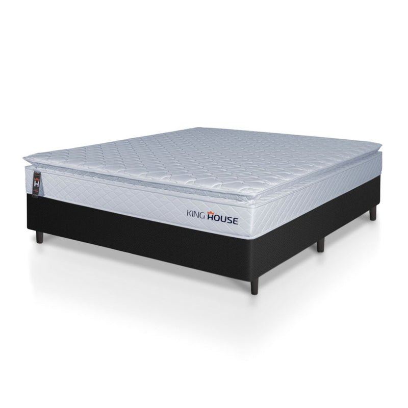 Cama Box Luanda Espuma D28 Viúva 128x188 Preto King House