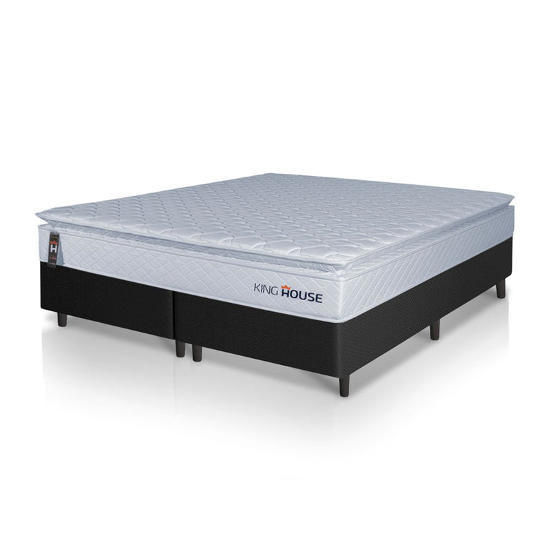 Cama Box Luanda Espuma D28 Queen 158x198 Preto King House