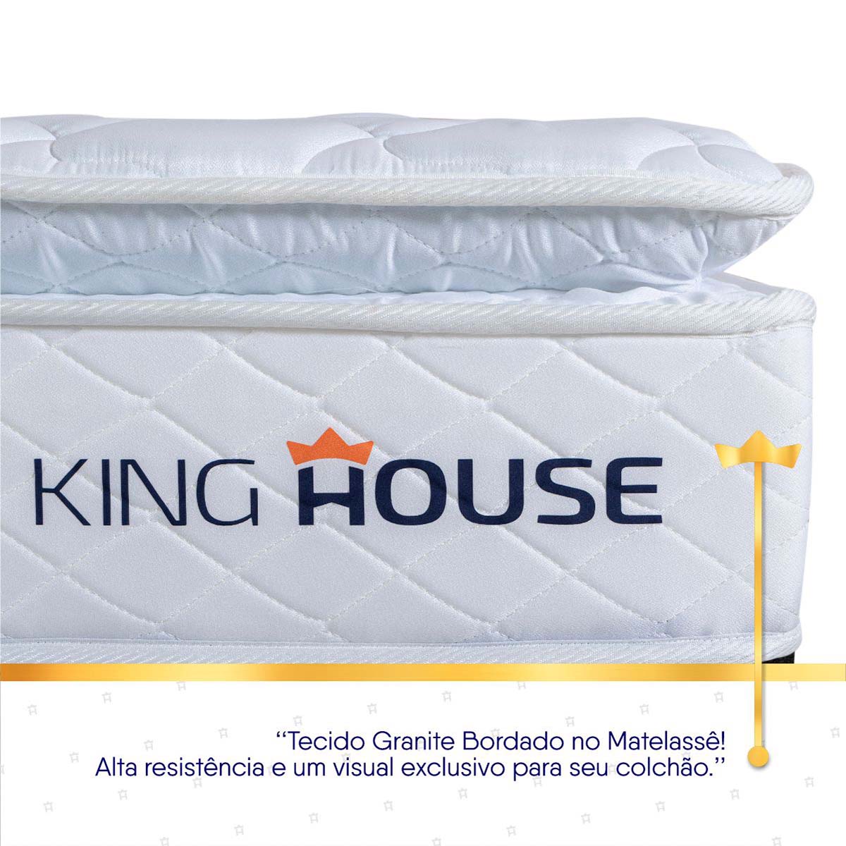 Cama Box Luanda Espuma D28 Solteirão 96x203 Preto King House