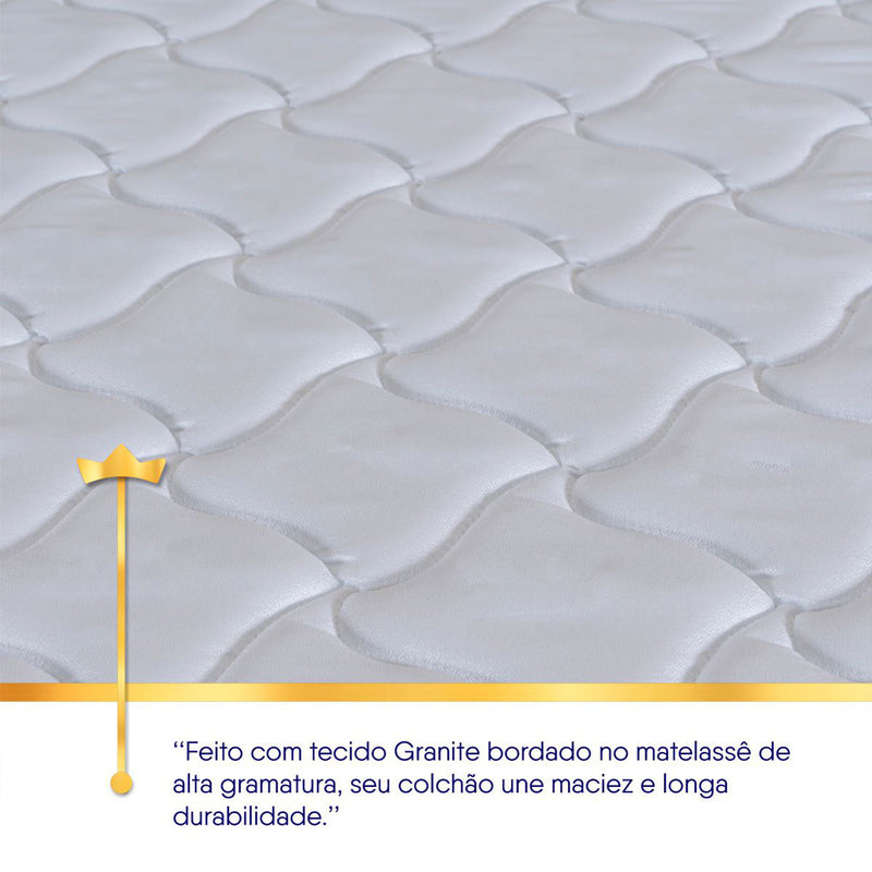 Colchão Luanda Branco Espuma D28 Queen 158x198x24