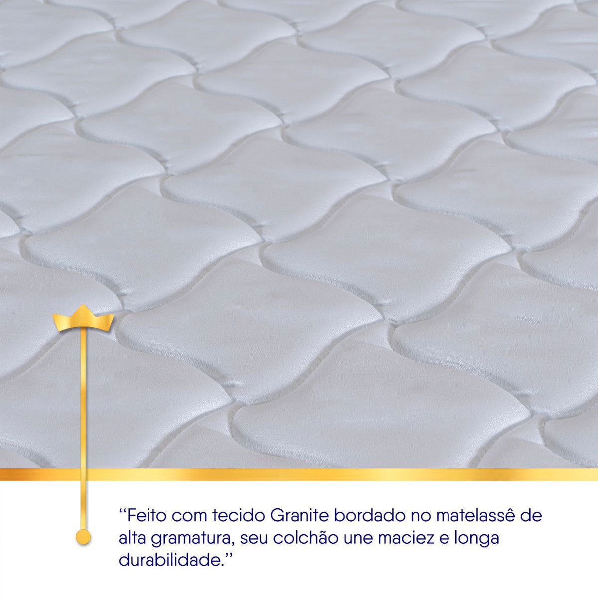 Colchão Luanda Branco Espuma D28 Solteiro 96x203x24