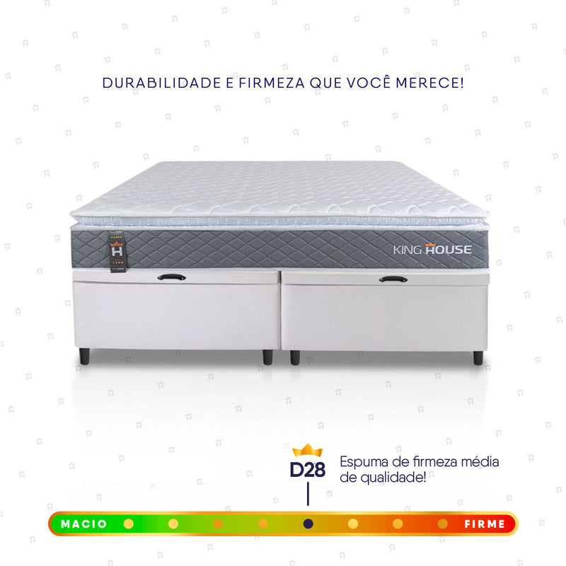Cama Box Baú Luanda Espuma D28 Queen 158x198 King House