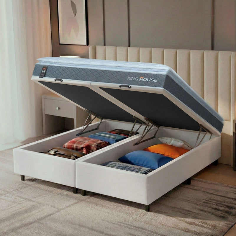 Cama Box Baú Luanda Espuma D28 King 193x203 King House