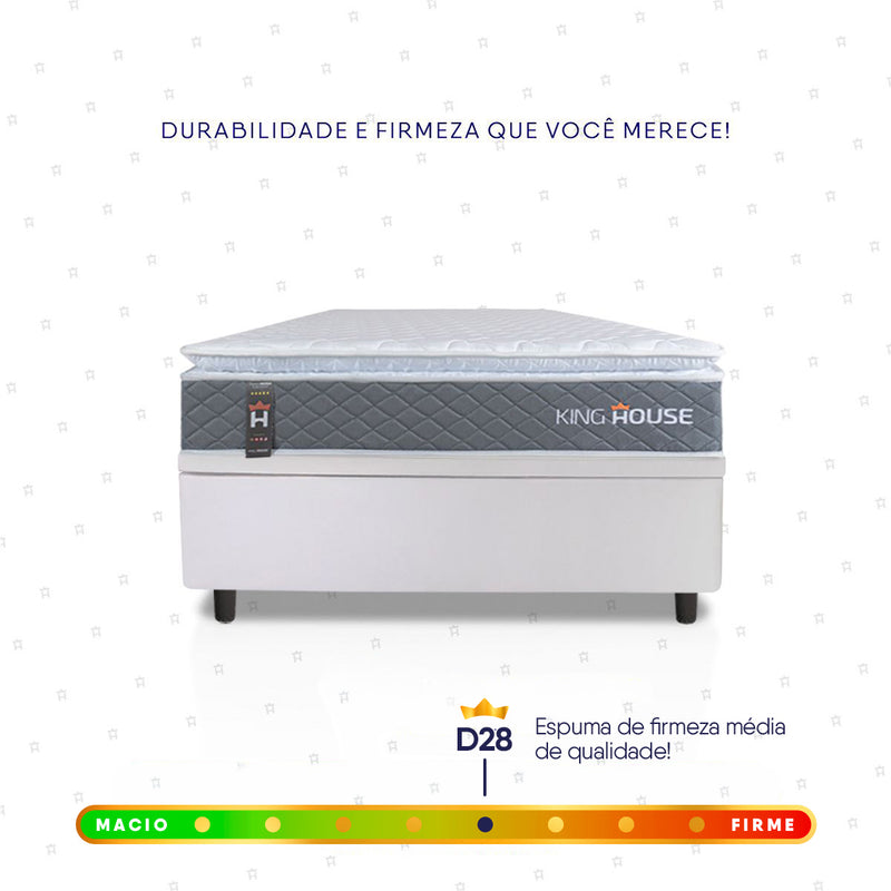 Cama Box Baú Luanda Espuma D28 Solteiro 88x188 King House