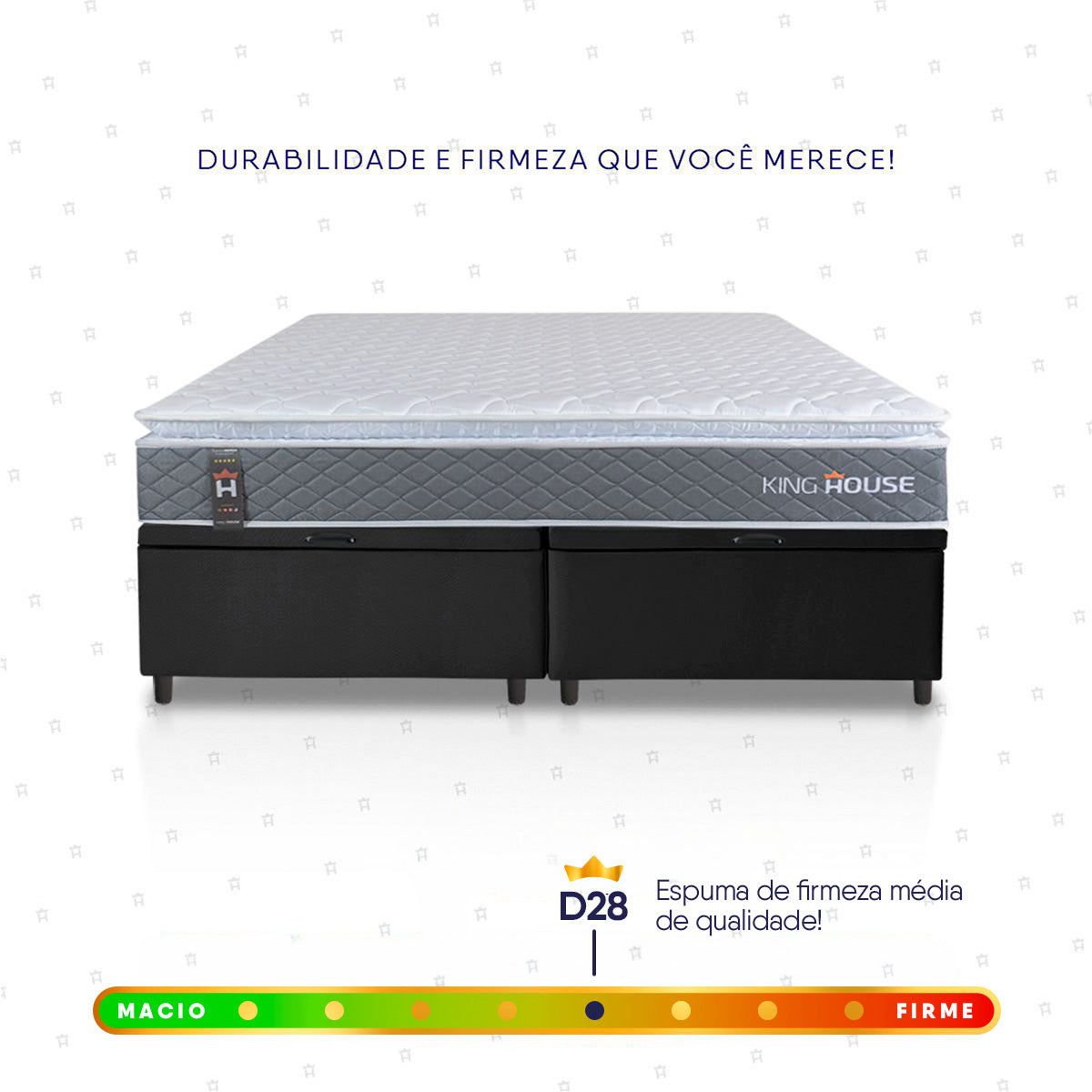Cama Box Baú Luanda Espuma D28 Queen 158x198 King House