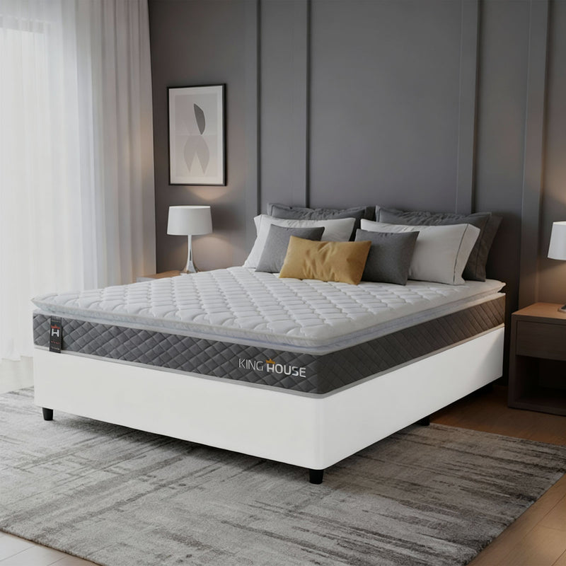 Cama Box Luanda Espuma D28 Viúva 128x188 Branco King House