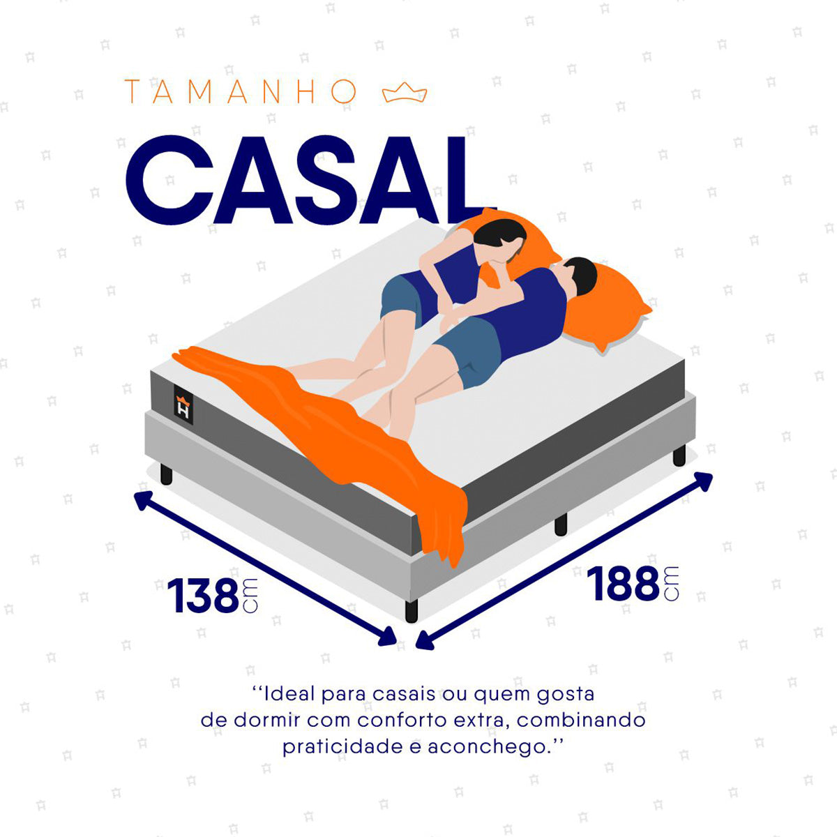 Cama Box Luanda Espuma D28 Casal 138x188 Branco King House