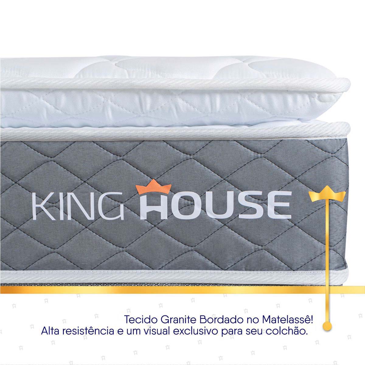 Cama Box Luanda Espuma D28 Casal 138x188 Branco King House