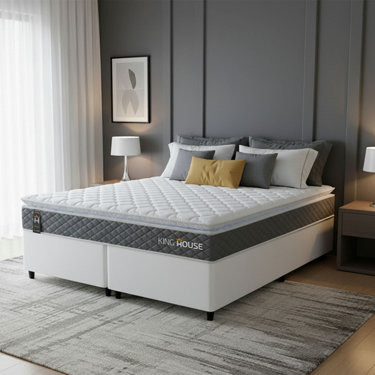 Cama Box Luanda Espuma D28 Queen 158x198 Branco King House