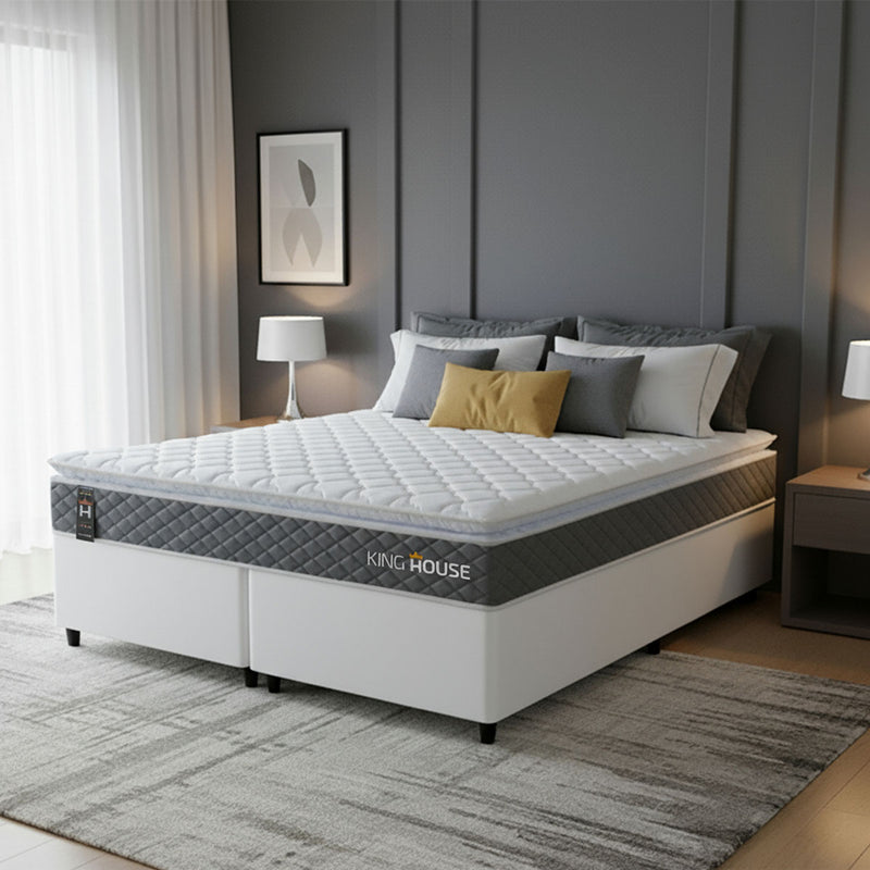 Cama Box Luanda Espuma D28 Queen 158x198 Branco King House