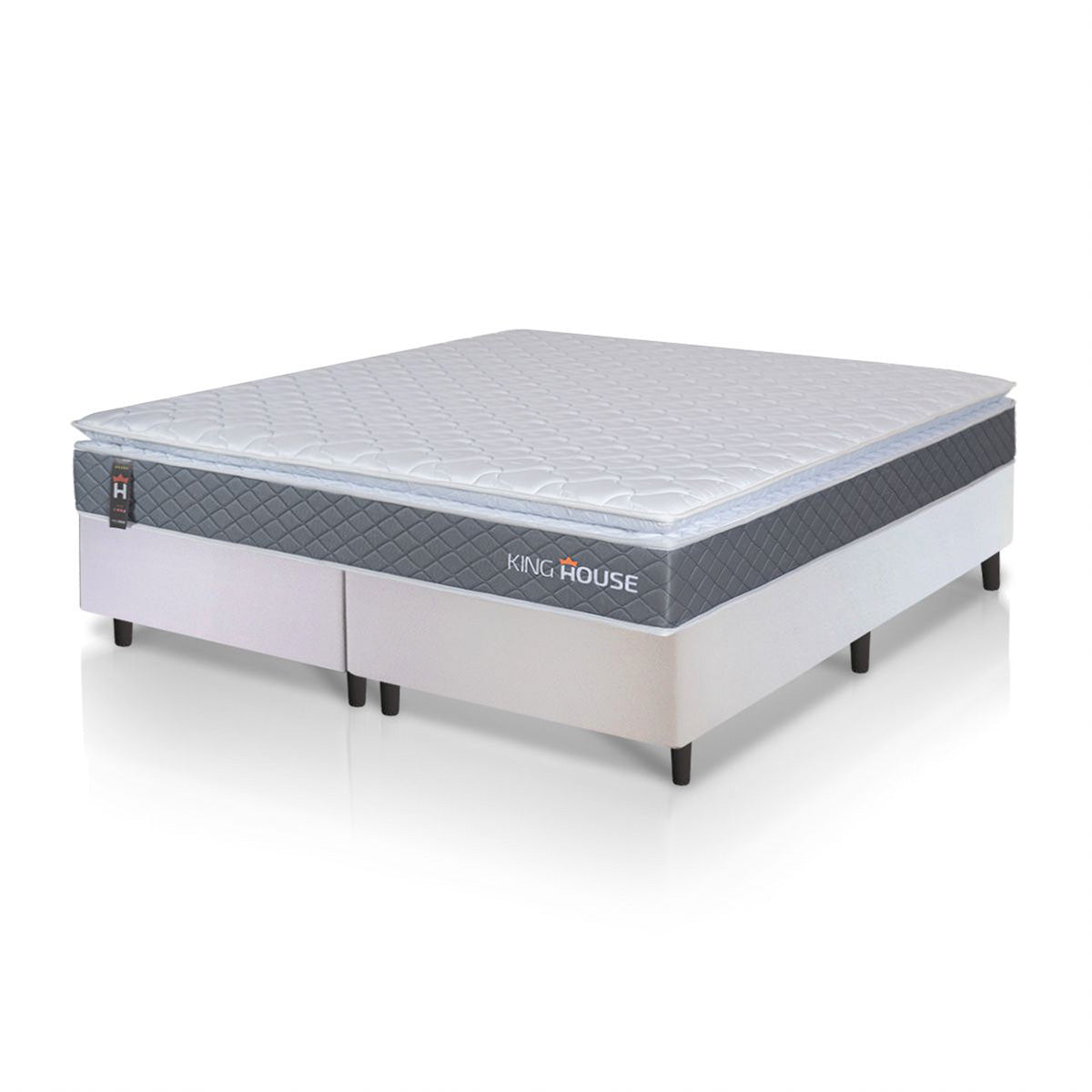 Cama Box Luanda Espuma D28 Queen 158x198 Branco King House